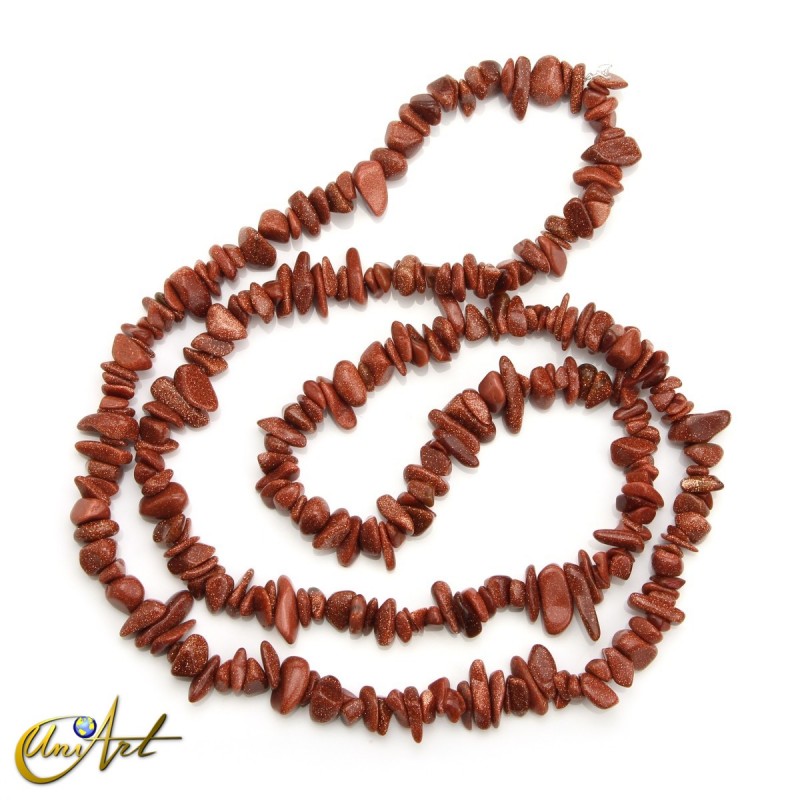 Goldstone chip beads