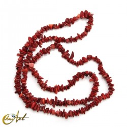 Natural coral chip beads dyed