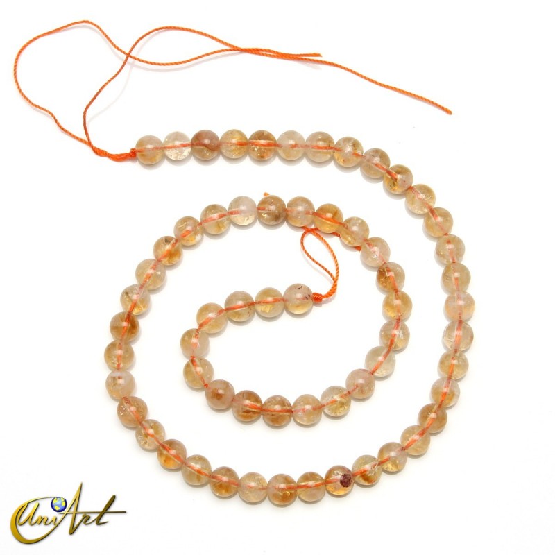 6 mm Citrine round beads
