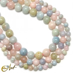 Beryl beads: Emerald, Aquamarine, Morganite, and Heliodoro