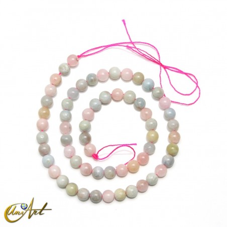 Multicolored Beryl 6 mm beads