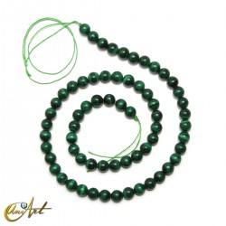 6 mm natural malachite beads