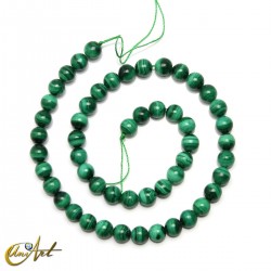 8 mm natural malachite beads