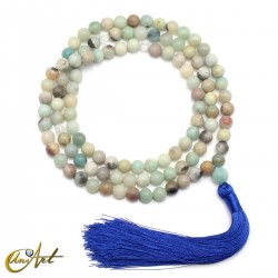 Japa mala de amazonita natural, 8 mm