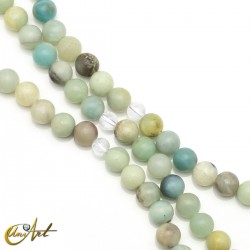 Japa mala de amazonita natural, 8 mm