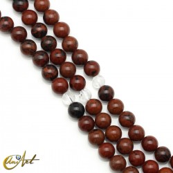 Mahogany obsidian mala beads, 8 mm