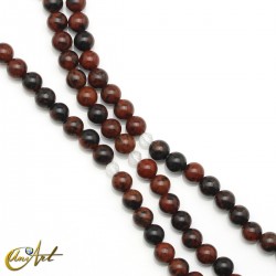 Mahogany obsidian mala beads, 6 mm