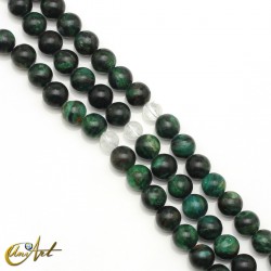 Natural emerald mala beads, 8 mm