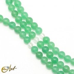 Japa mala de aventurina verde, 8 mm