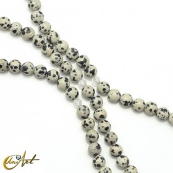 Mala budista de jaspe dálmata, 6 mm