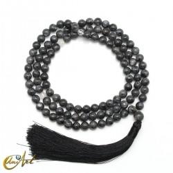 Japa mala of 8 mm larvikite bead