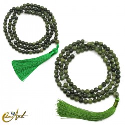 Green jade japa mala baeds