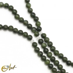 Japa mala de jade verde, 6 mm