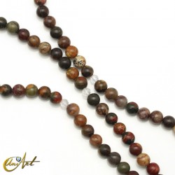 6 mm Creek jasper mala beads