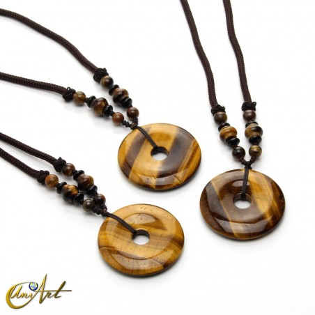 Collar con dunut de ojo de tigre