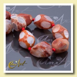 Agate beads asteroid shape