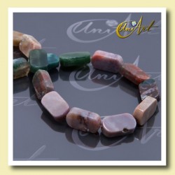 Agate India rectangular beads