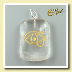 Udyat (Ojo de Horus) - Colgante grabado - cuarzo cristal 
