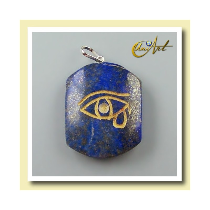 Udjat (Eye of Horus) - Pendant engraved in lapis