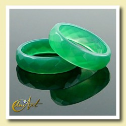 Faceted Green Agate Ring
