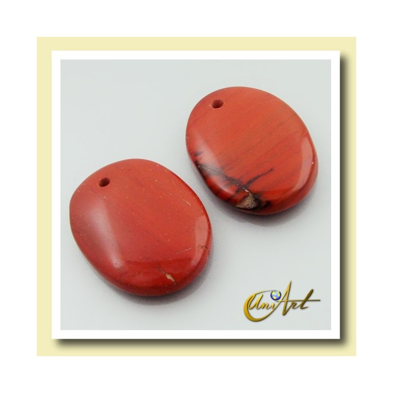 Red jasper pendant without metal