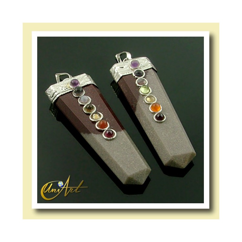 Colgante de los 7 Chakras - jaspe Narmada