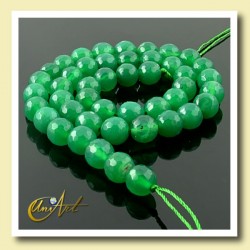 Green Agate faceted Bead - 8 mm Round