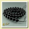 String of round bead 8mm Black Agate - Faceted