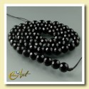 Black Agate - 6 mm faceted round beads