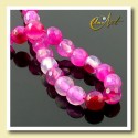 fuchsia Agate - 6 mm faceted round beads - detail