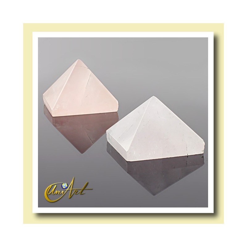 Pirámide 1,5 cm de cuarzo rosa