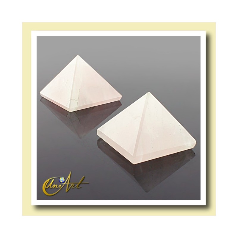 Pirámide de cuarzo rosa 2 cm