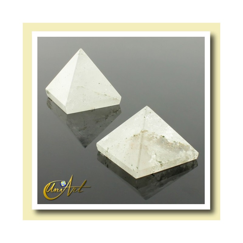 Pirámide de cuarzo blanco 2 cm