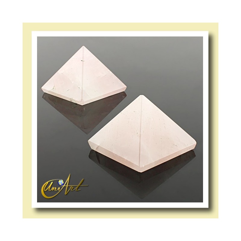 Pirámide de 2,5 cm - cuarzo rosa