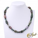 Indian agate necklace - cylindrical beads