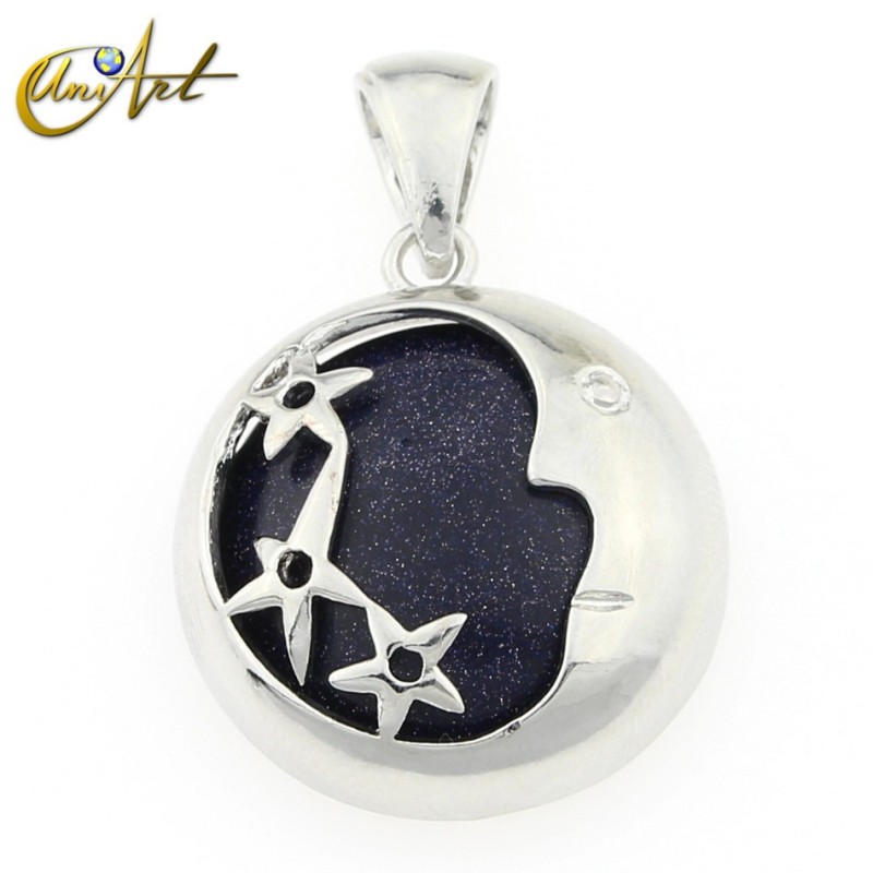 Pendant moon and stars