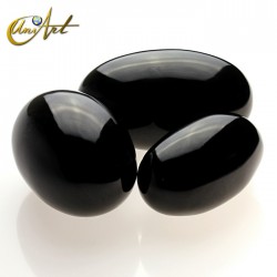 Black obsidian Shiva lingam