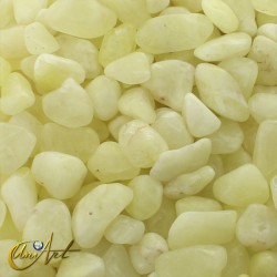 Quartz and sulfur tumbled stones in packet of 200 grs