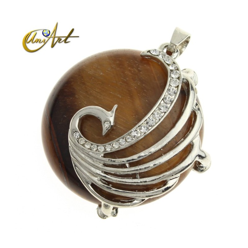 Fenghuang pendant (Chinese Phoenix) tiger eye
