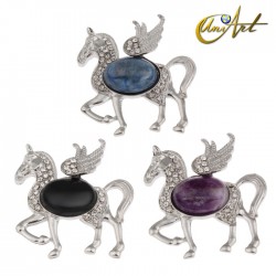 Pegasus, semi precious stones pendant