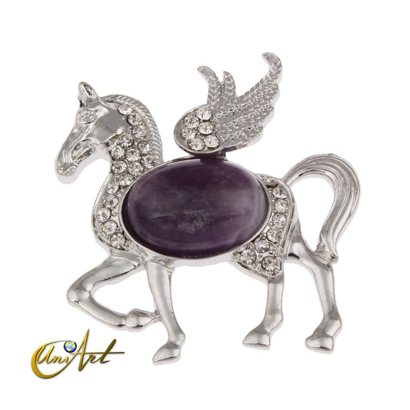 Pegaso, colgante de amatista