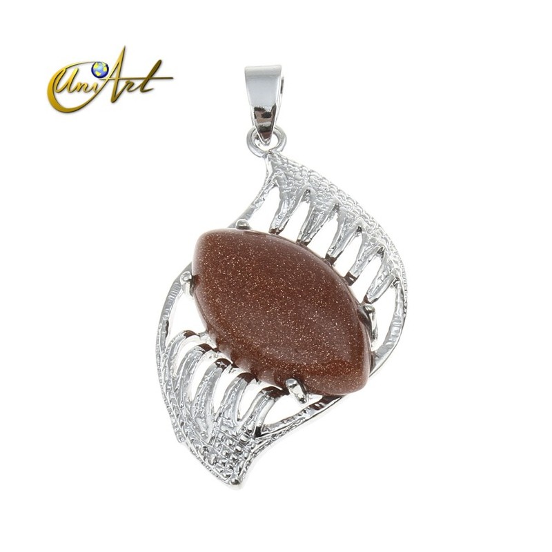 Colgante de piedra oro Modelo Sinuoso