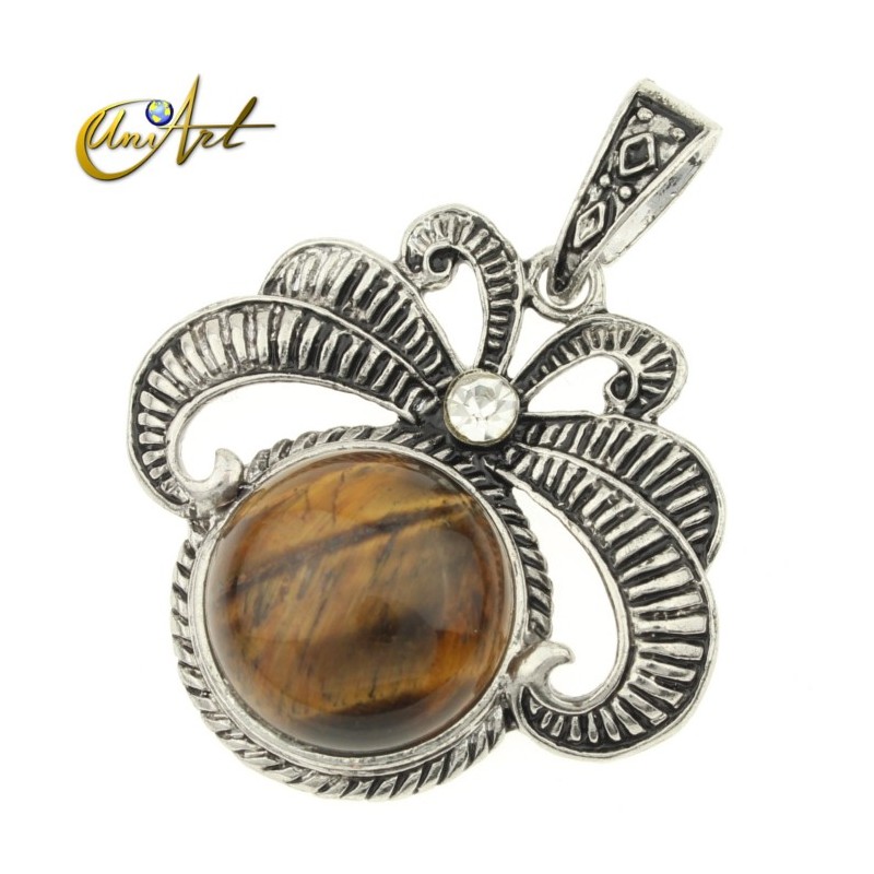 Vintage tiger eye pendant