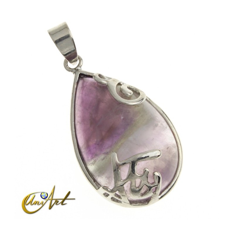 Colgante gota de amatista