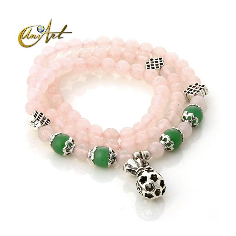 Money rose quartz necklace bracelet