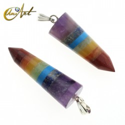 Pencil point pendant for the Chakras balance - smooth