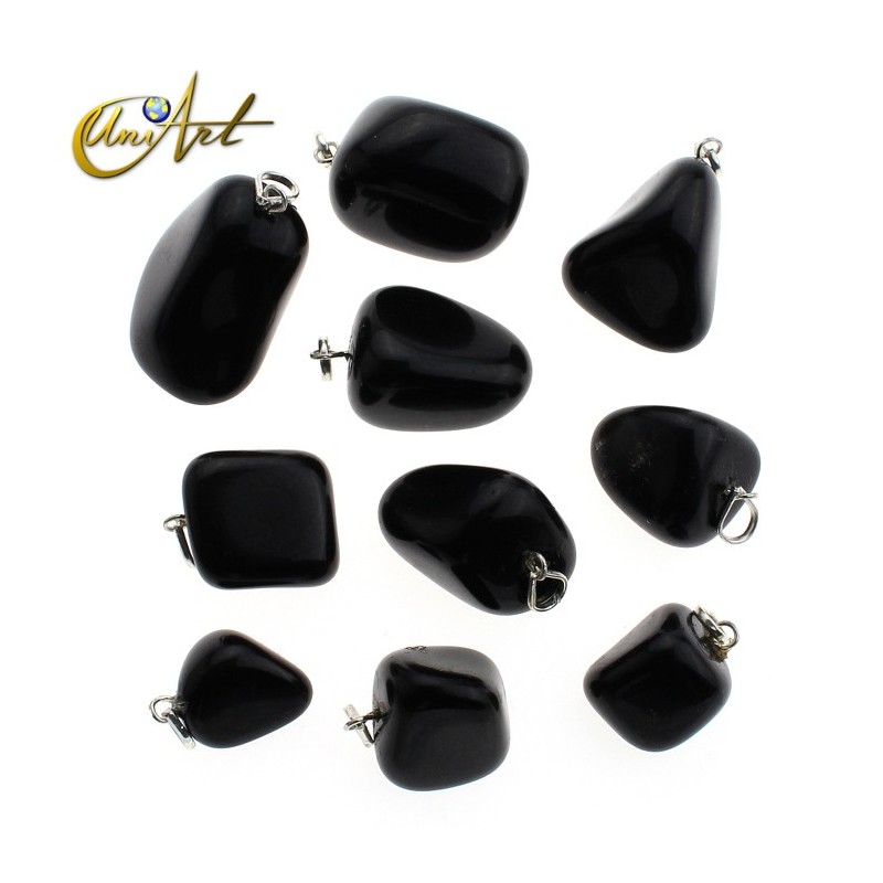 Tumbled stone pendant of agates - 10 units