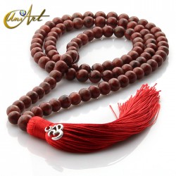 Jasper Tibetan Buddhist Mala in 8 mm beads - Sesame