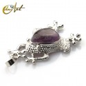 Frog pendant with Amethyst