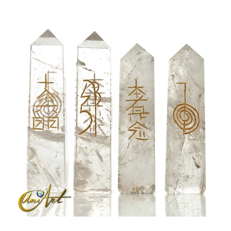 Obelisco conductor Reiki en cuarzo - Cuarzo cristal
